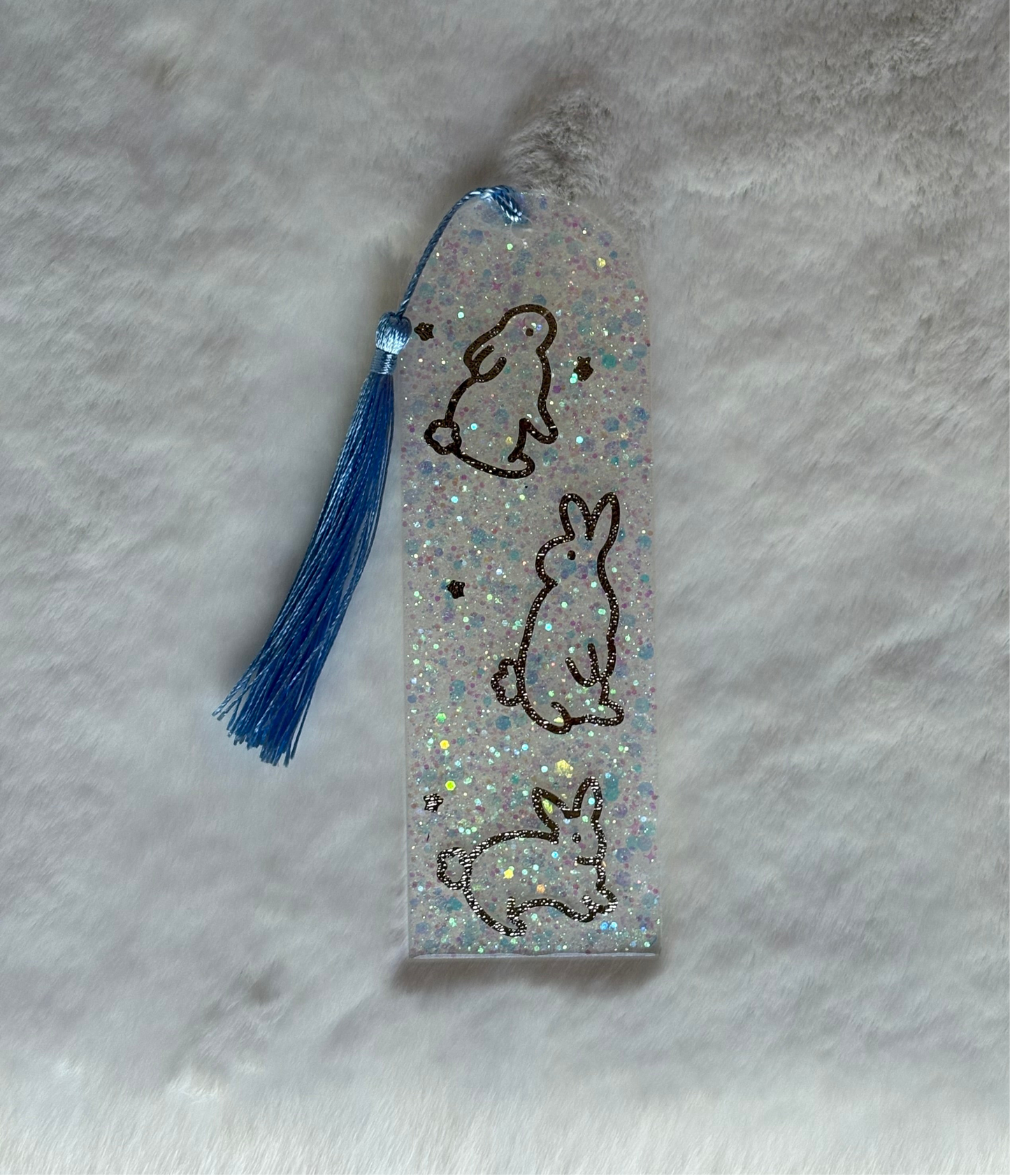 Acrylic Bookmark - Gold Bunnies