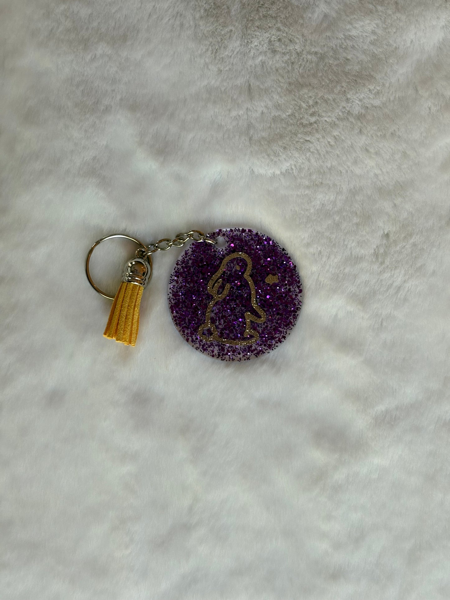 Acrylic Keychain - Gold Bunny