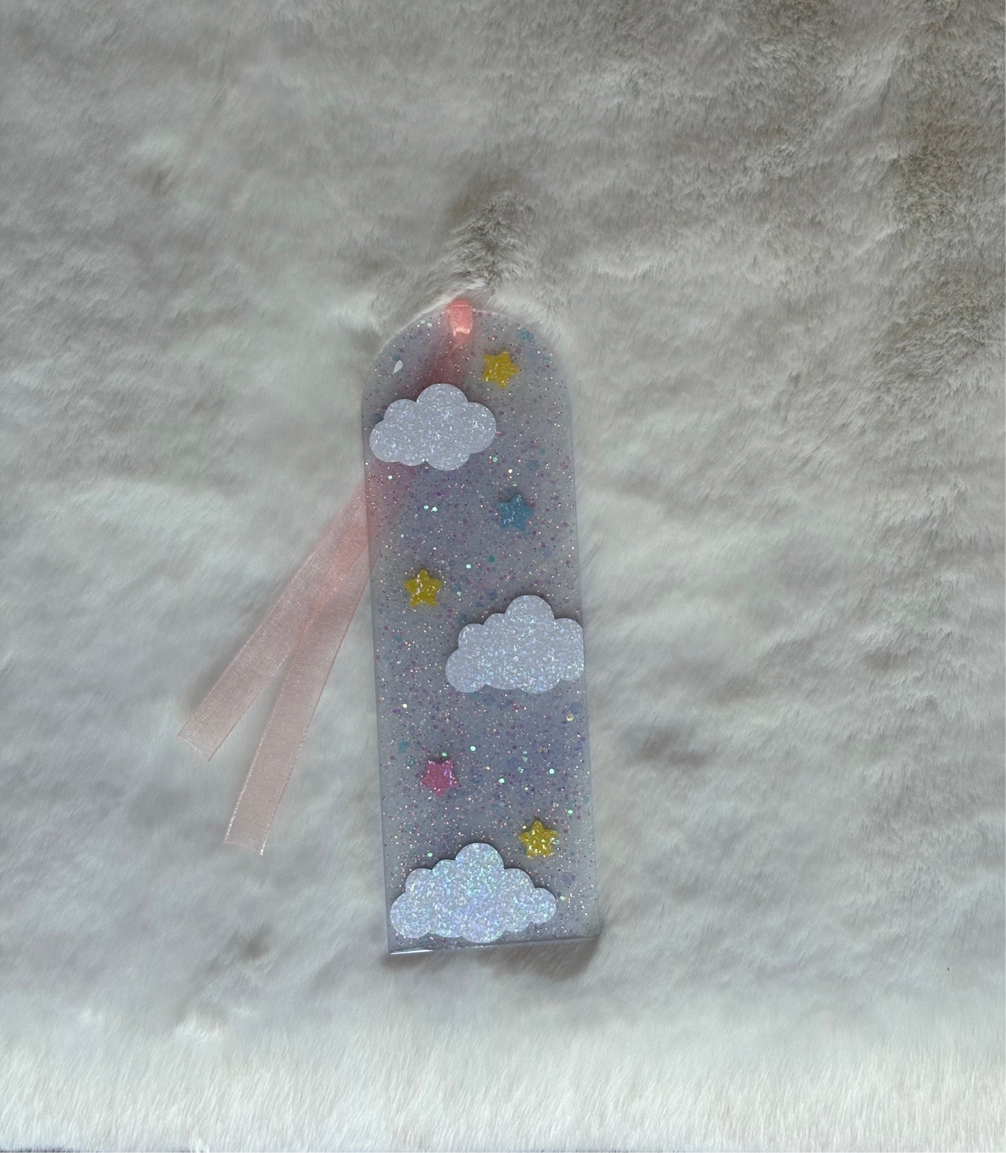 Acrylic Bookmark - Clouds and Stars - Elation Collective