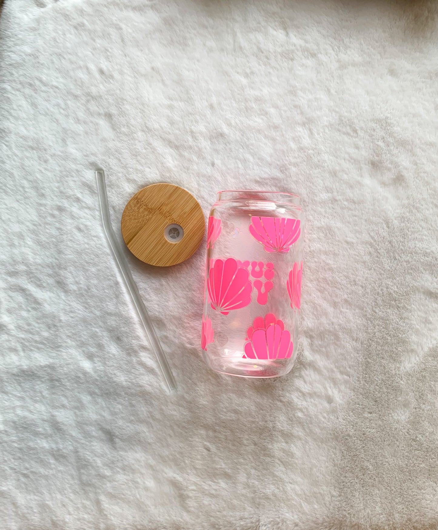 Glass Can Cup 16oz - Summer Vibes