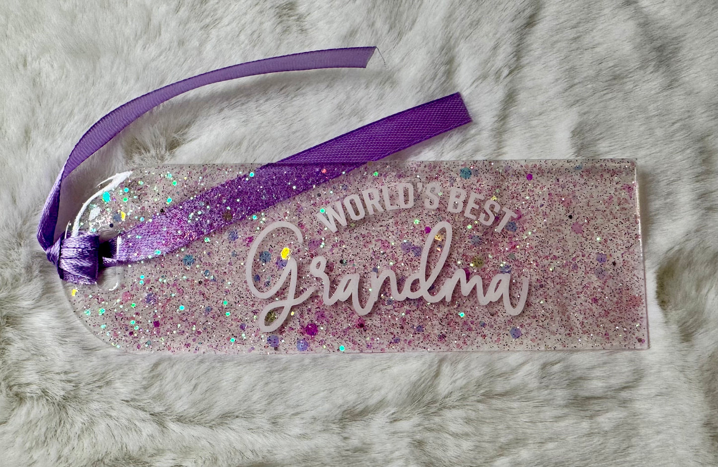 Acrylic Bookmark - "Worlds Best Grandma" | Durable Page Marker
