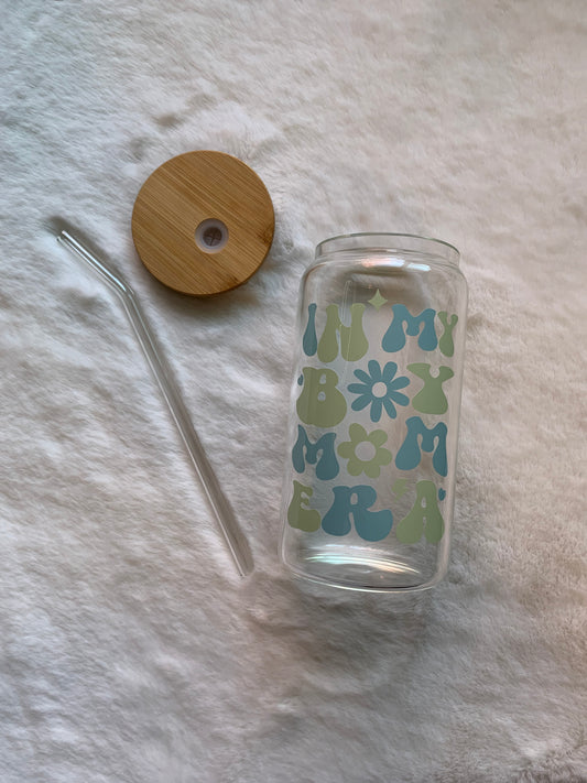 Glass Can Cup 16oz - In My Boy Mom Era