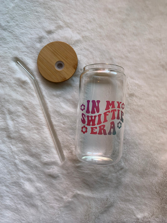 Glass Can Cup 16oz - In My Swiftie Era