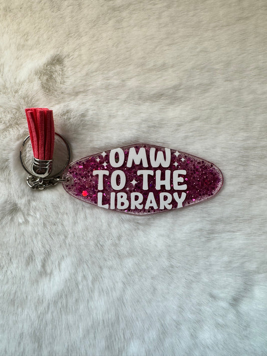 Motel Keychains - OMW To The Library
