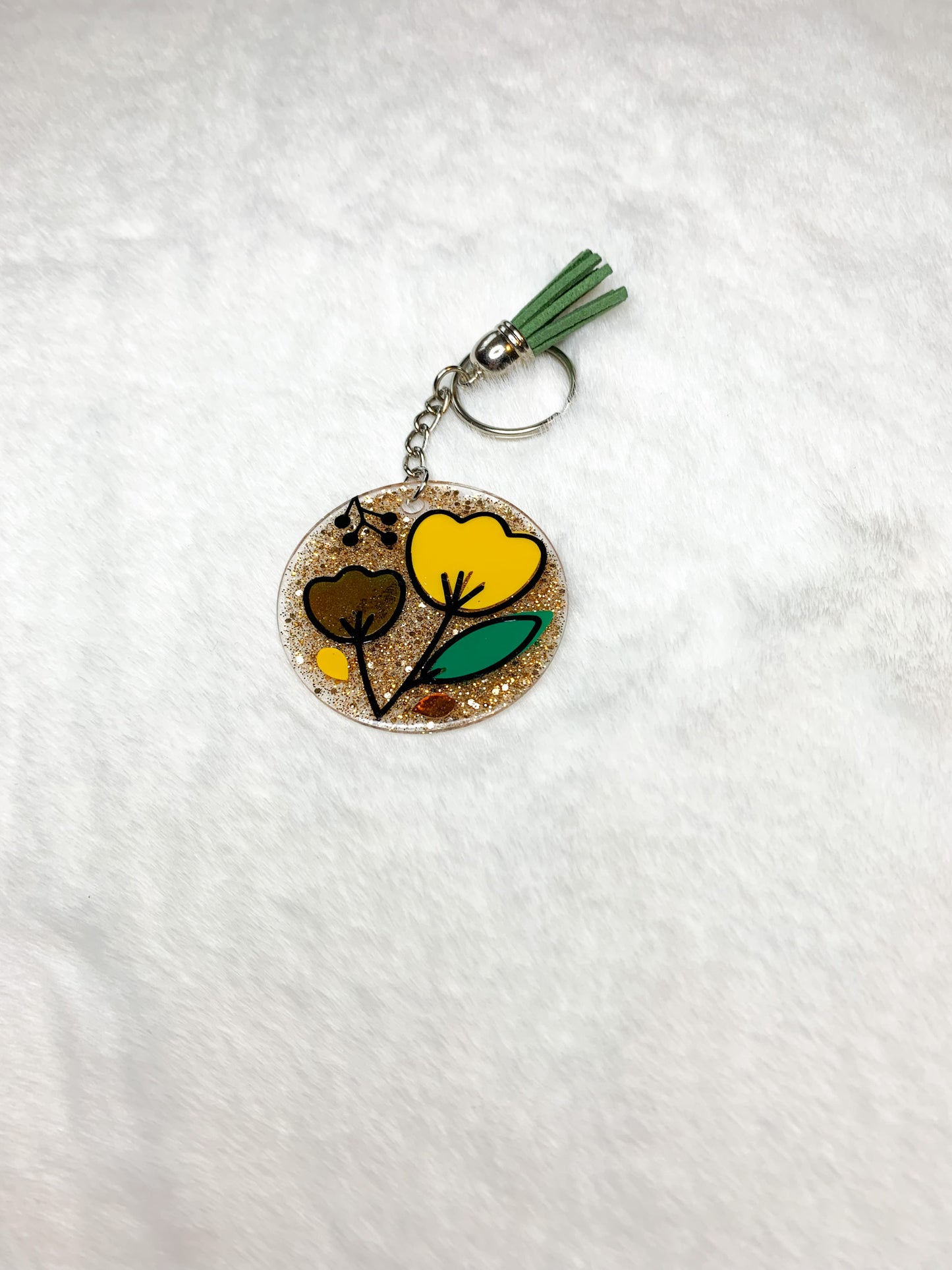 Acrylic Keychain - Fall Flowers