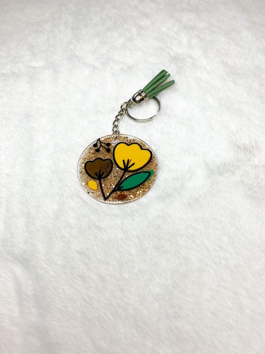 Acrylic Keychain - Fall Flowers