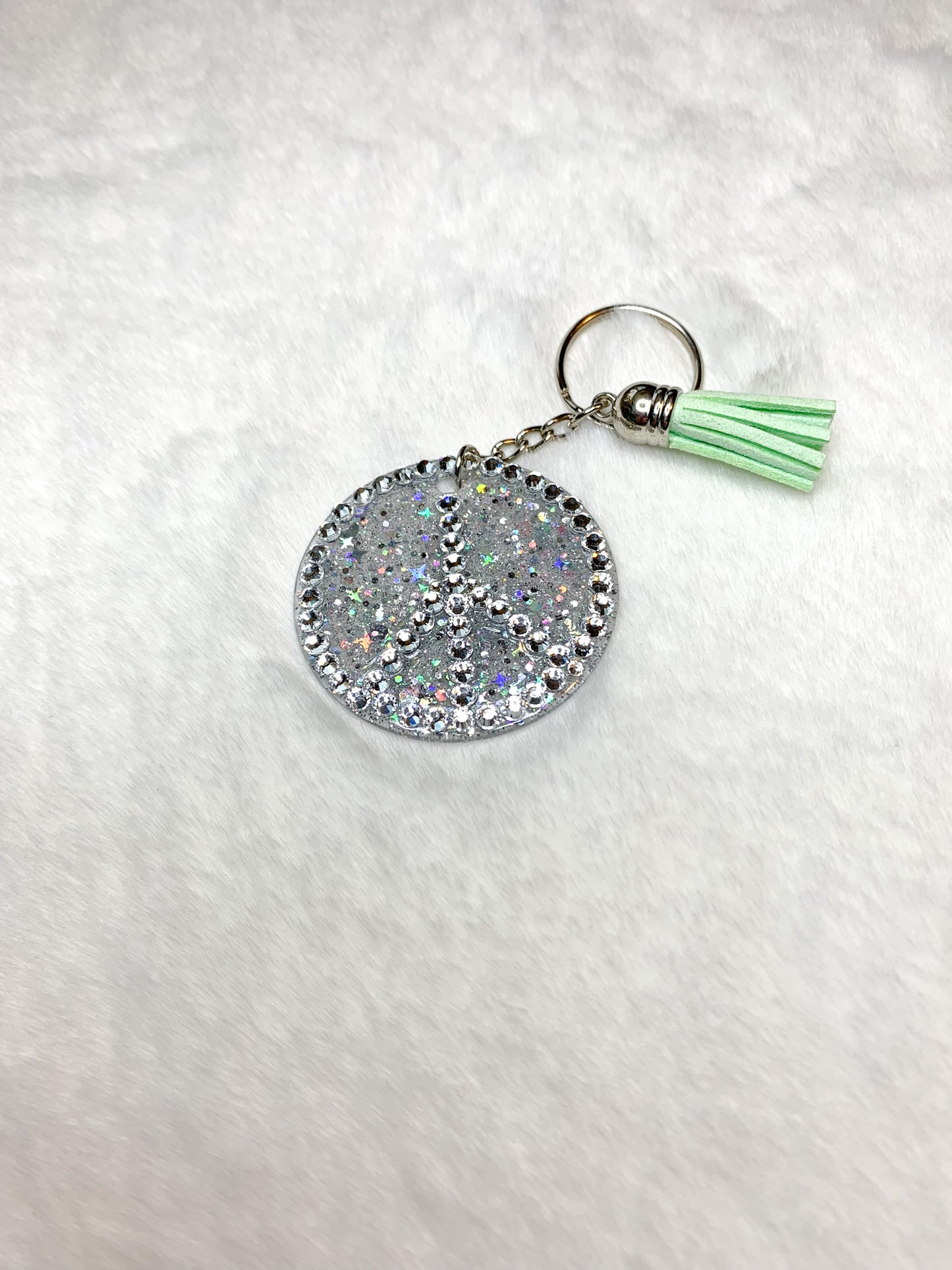 Acrylic Keychain - Gemstone Peace Sign