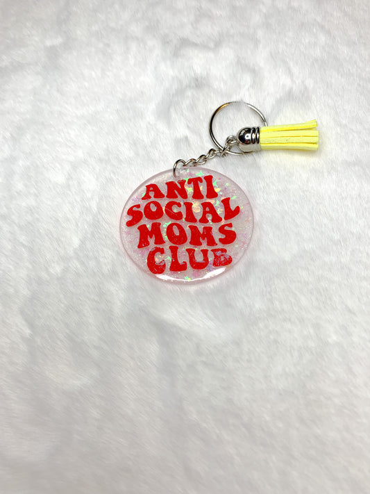 Acrylic Keychain - Anti Social Moms Club