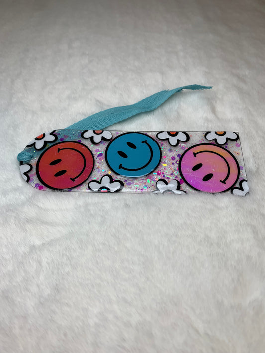Acrylic Bookmark - Retro Smiley Face