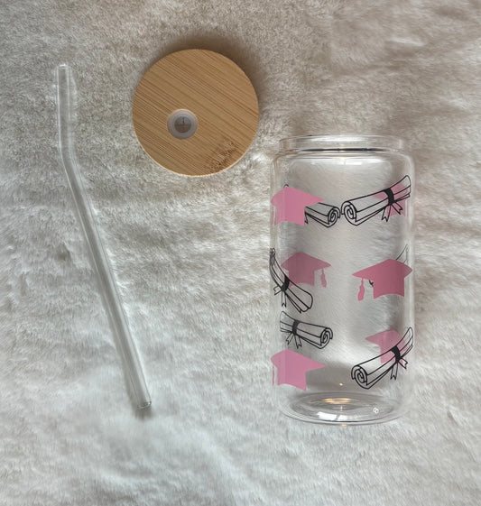 16oz Glass Cup - Grad | Stylish Drinkware for Every Occasion