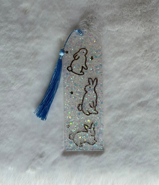 Acrylic Bookmark - Gold Bunnies