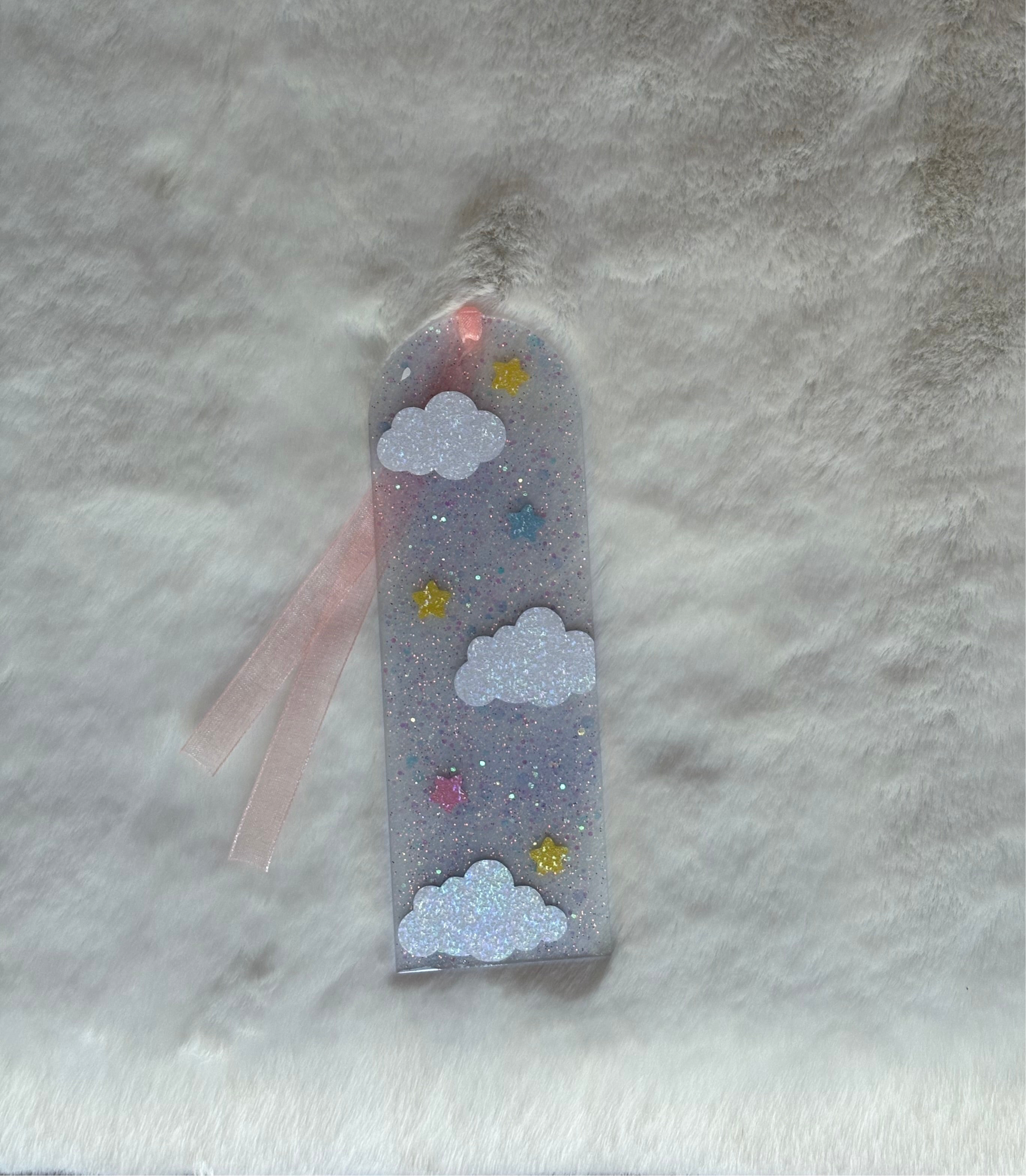 Acrylic Bookmark - Clouds and Stars - Elation Collective
