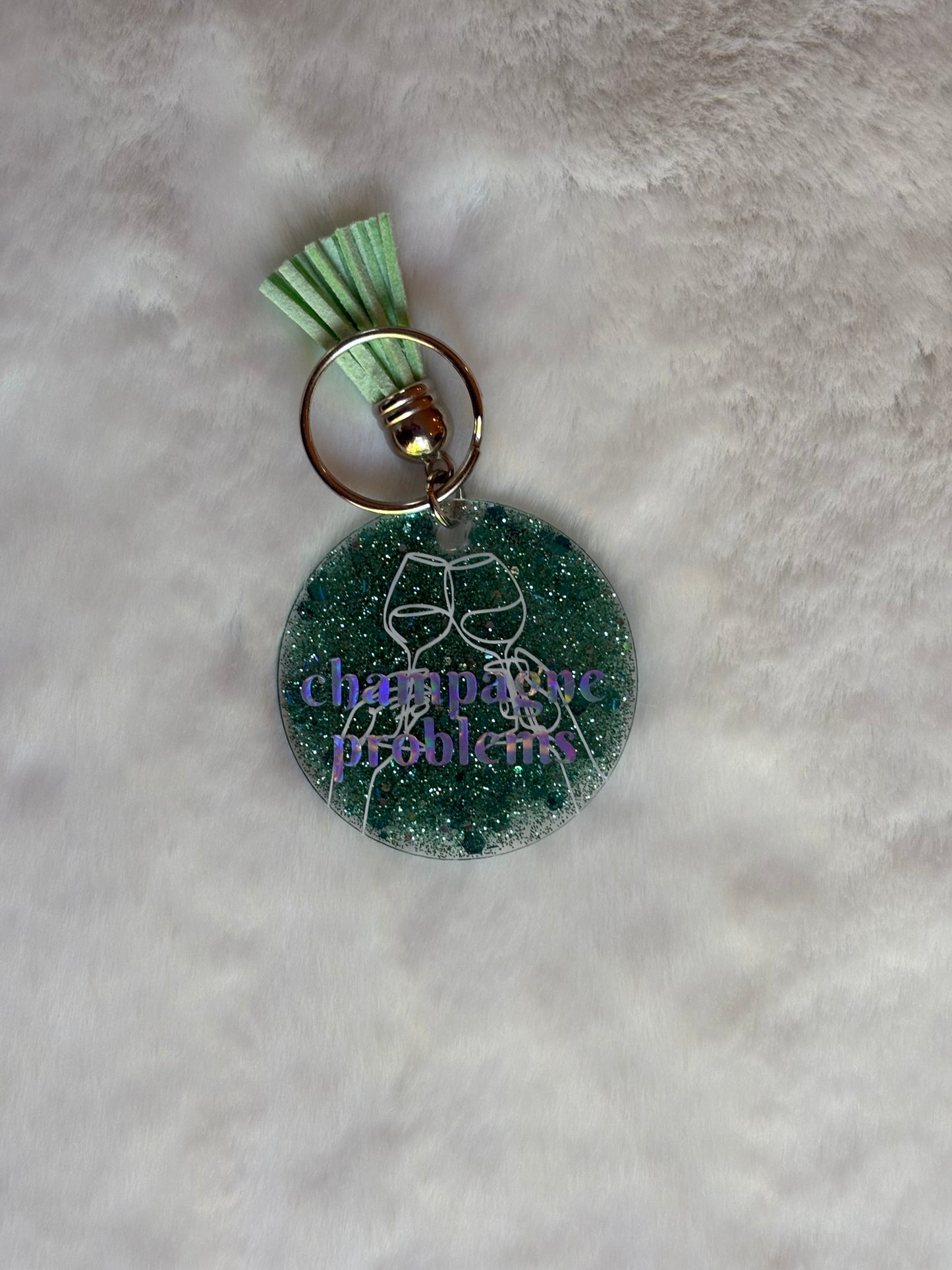 Acrylic Keychain - Champagne Problems