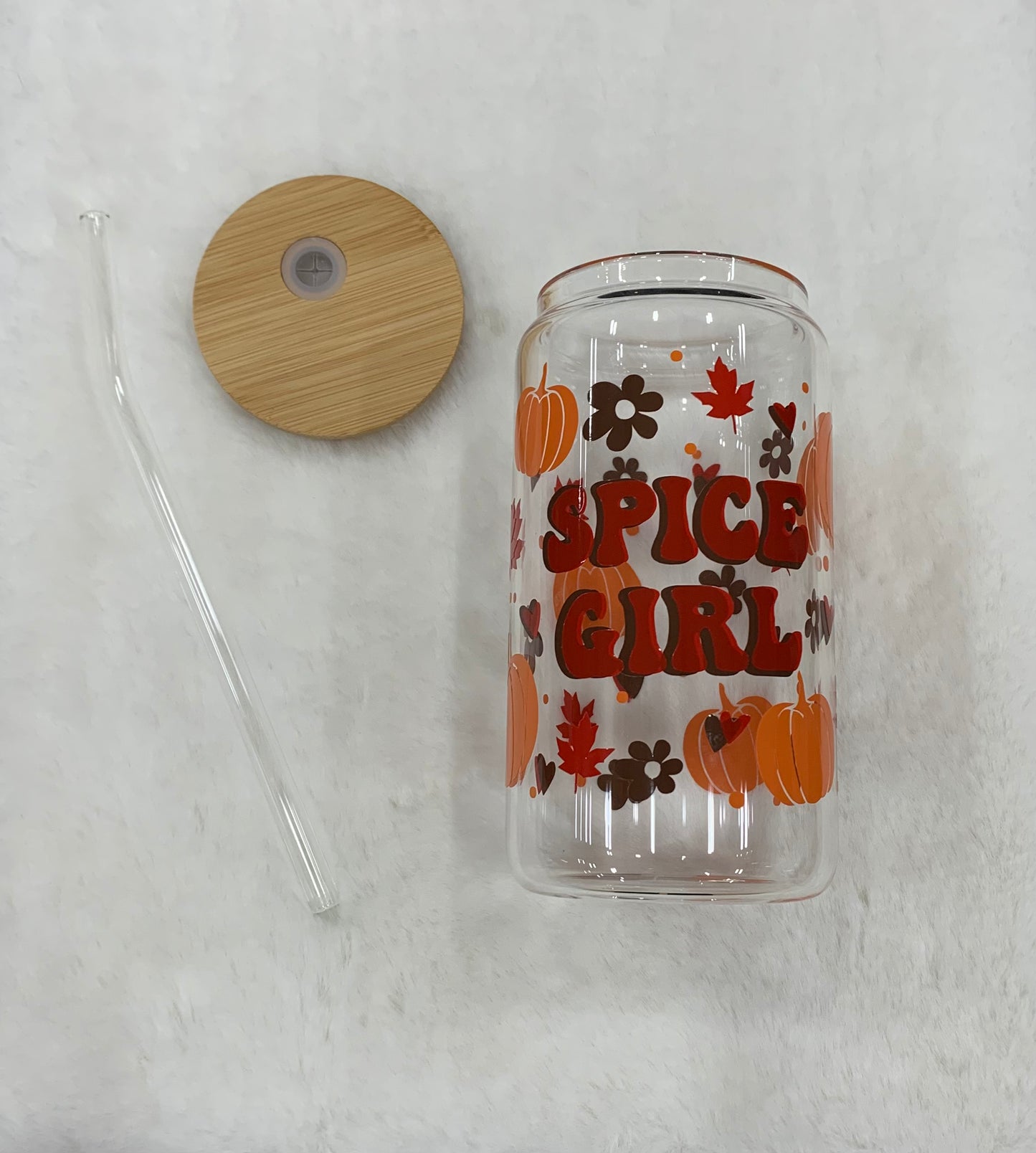 Glass Can Cup 16oz - Spice Girl