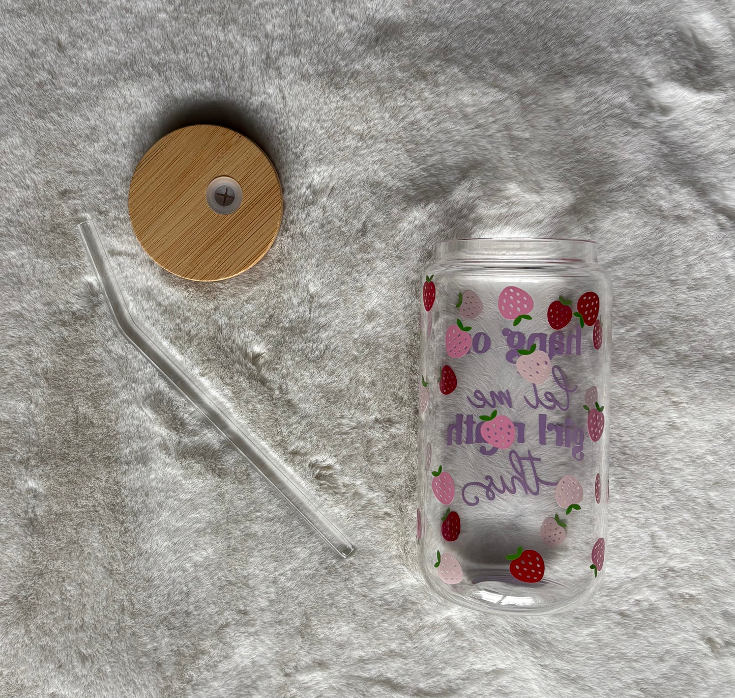 Glass Can Cup 16oz - Hang On, Let Me Girl Math This