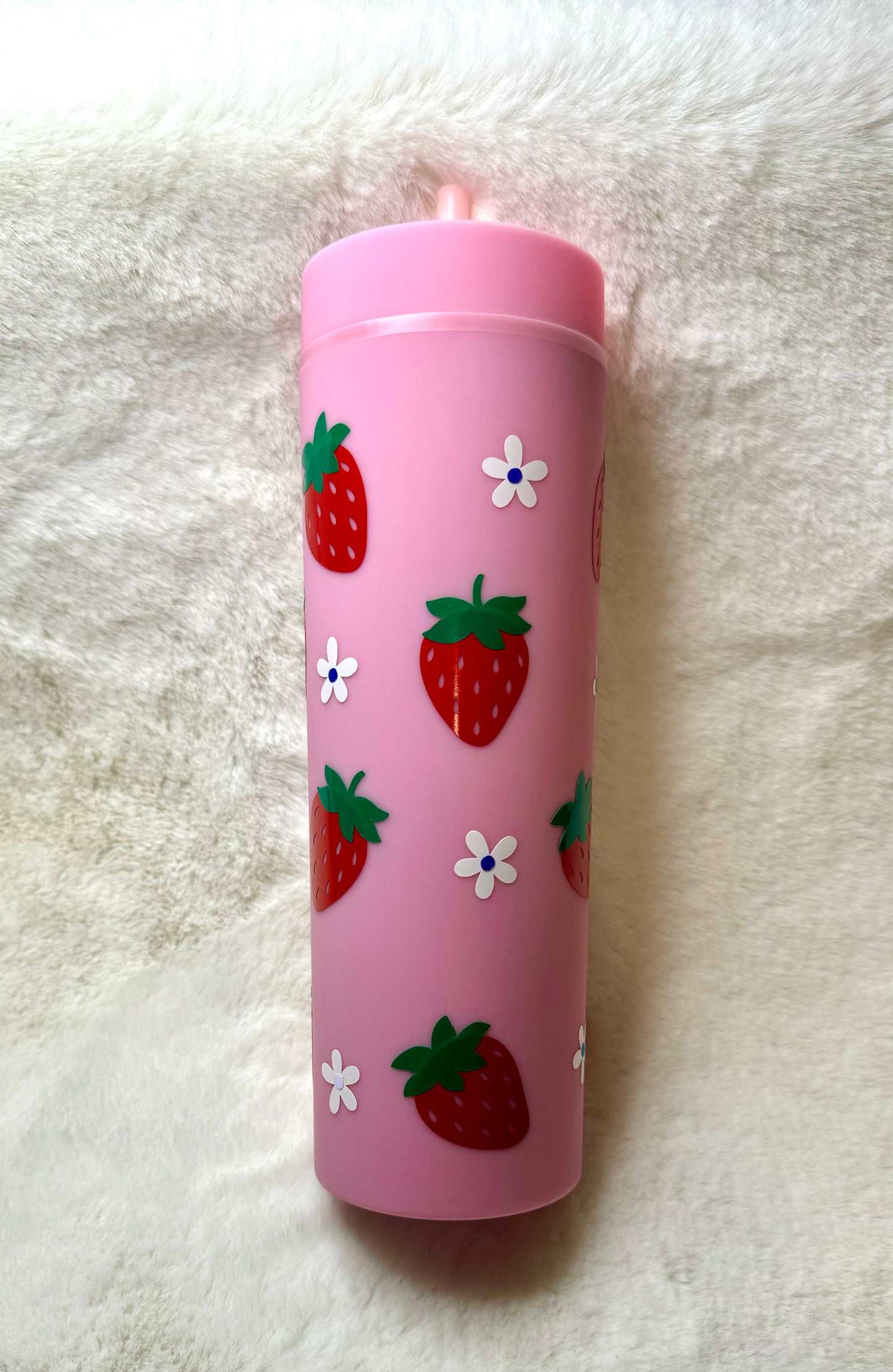 Matte Tumbler 16oz - Strawberries