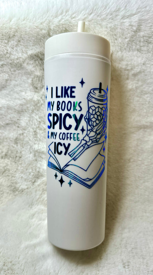 Matte Tumbler 16oz - Books Spicy & Coffee Icy